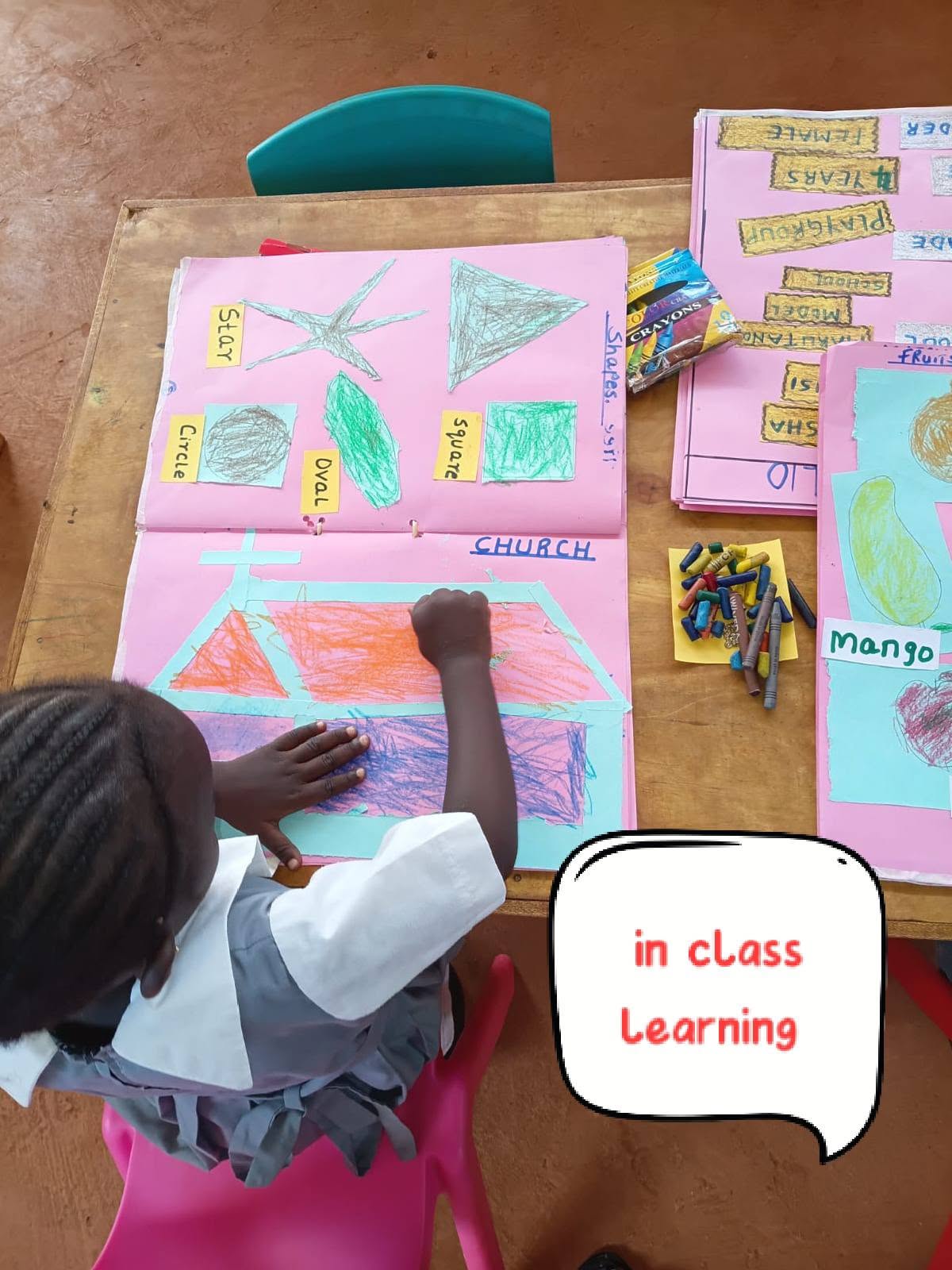 Children engaged in hands-on learning at Makutano Model School