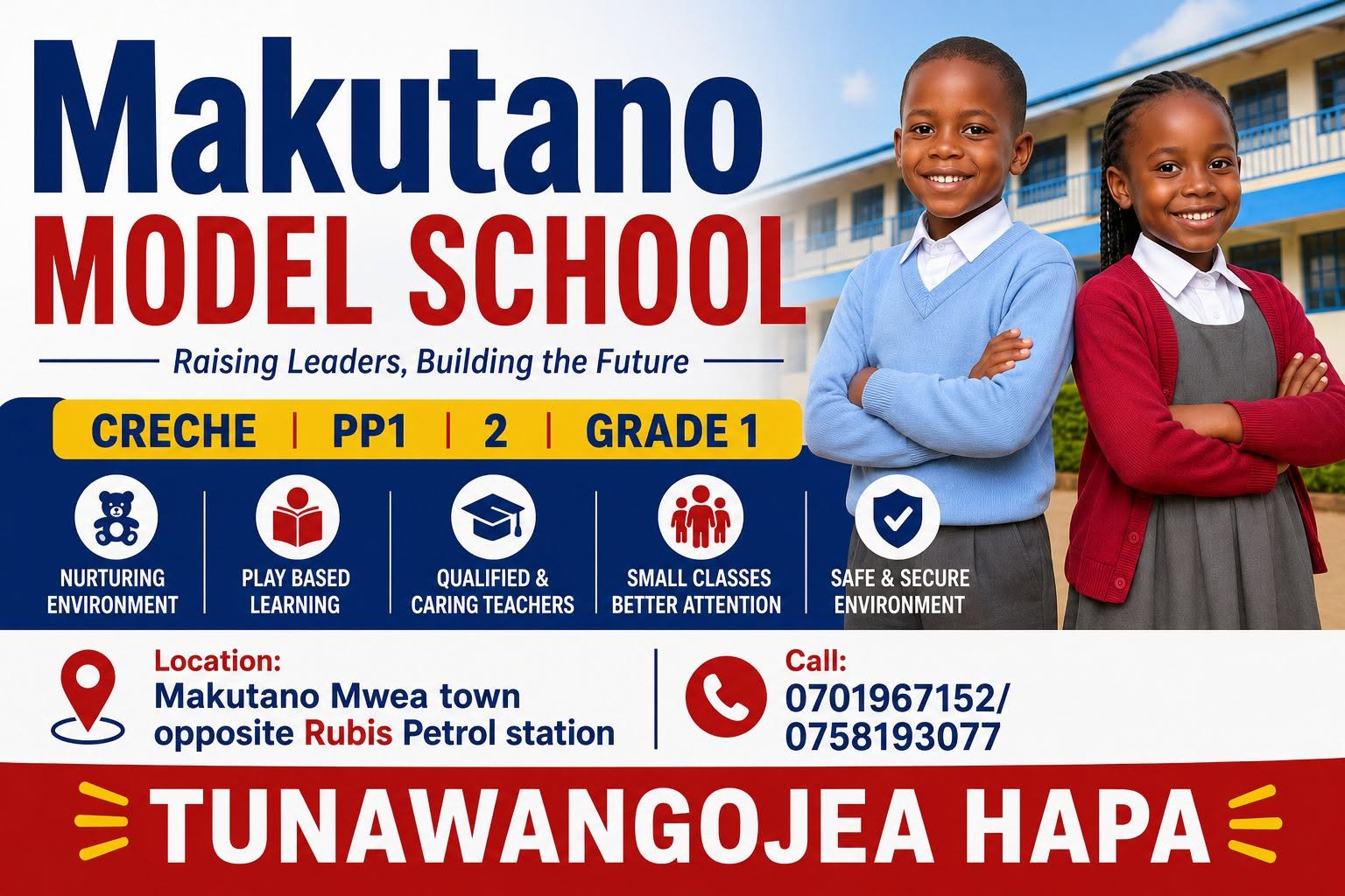 Children learning at Makutano Model School
